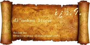 Énekes Ilona névjegykártya